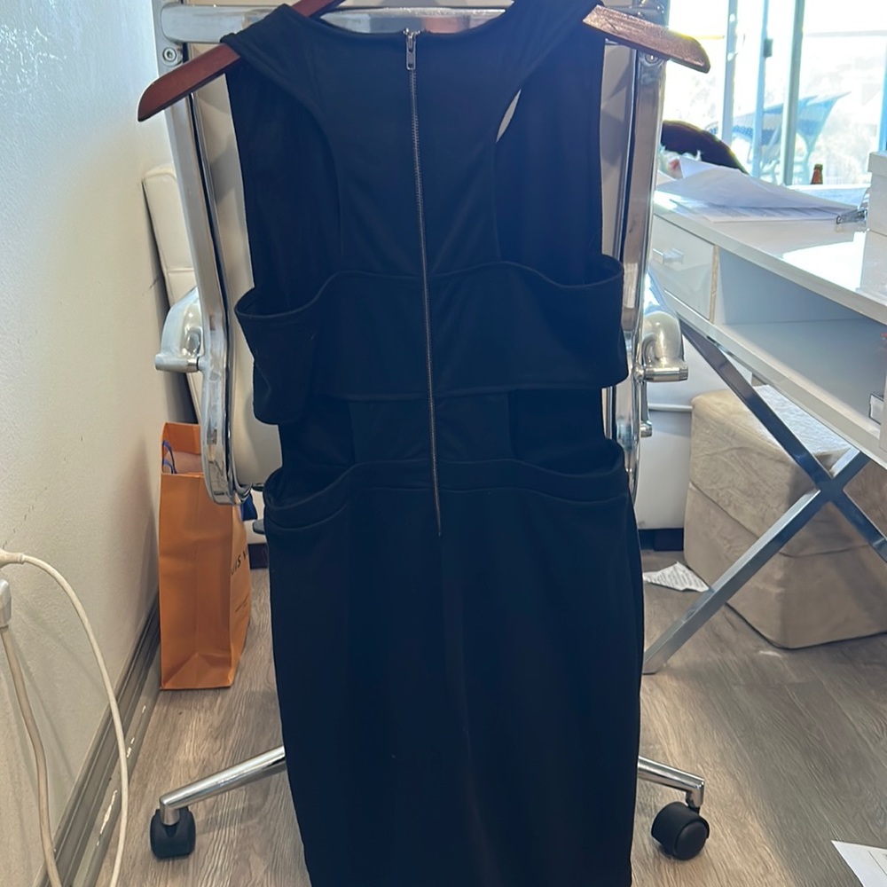 Black cutout back dress